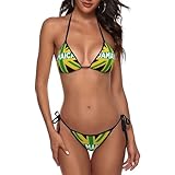 Jamaican Flag Jamaica Fashion Boxing Bikini Women Halterneck Top and Set Swimsuits Beach Swimming Black One Size