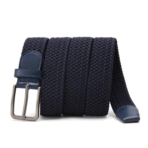 Braided Belt, 1 3/8", 2 APCK Woven Stretch Belt for Golf Casual Jeans Shorts Pants2