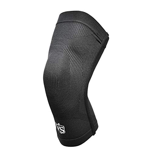 Vital Salveo-Best - Rodillera de compresión para hombre y mujer, germanio, para correr, baloncesto, senderismo, gimnasio, entrenamiento, deportes (1 pieza), Medium, Negro