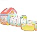 Produktbild XIAO&Z Kinderzelt Spielzelt Kinder Tunnelzelt für Kinder Baby 3 in 1 Spielplatz mit Basketball Box Tunnel für Zuhause und im Garten 300 Meeresbälle