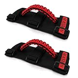 2 x Roll Bar Grab Handles Grip Handle For Jeep Wrangler YJ TJ JK JK JL JLU Sports Sahara Freedom Rubicon X & Unlimited 1987-2017 £¨black and red£