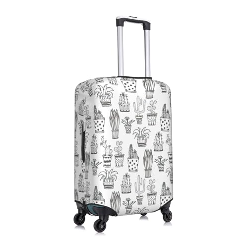 Cactus Plants Print Luggage Suitcase Cover Protector Luggage Washable Covers With Concealed Zipper3