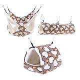 Solution pratique : comprenant une cachette pour rat, un lit pour chinchilla et un hamac pour hamster, cet ensemble répond à de multiples besoins, du nid au jeu. indispensable pour les collections d’accessoires pour hamsters, il comprend également un lit pour hamster et des accessoires pour cages