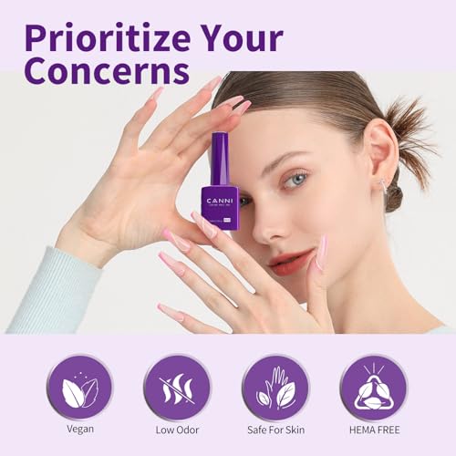 Image of CANNI Purple Gel Nail Polish, 1Pcs Dark Purple Gel Polish Deep Color High Gloss Soak Off U V Nail Manicure Salon DIY