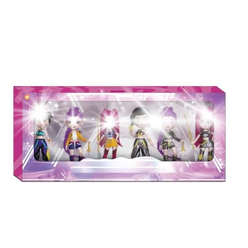 Vajafun Figuras Decorativas para Regalo, Set de 6 muñecas guerreras coleccionables, Incluye Rumi, Zoey y Mira, Ideales para decoración y Coleccion Vajafun Figuras Decorativas para Regalo, Set de 6 muñecas guerreras coleccionables, Incluye Rumi, Zoey y Mira, Ideales para decoración y Coleccion