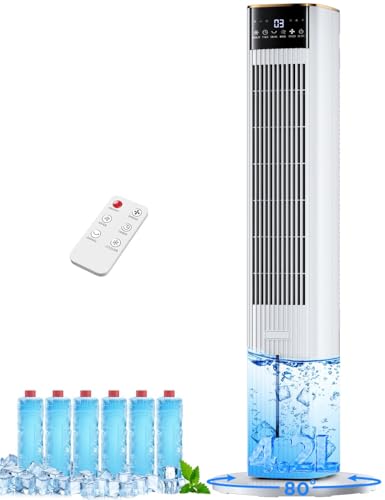 HIFRESH 107CM Tower Fan for Room w/Cooling, Memory & Aroma Functi...