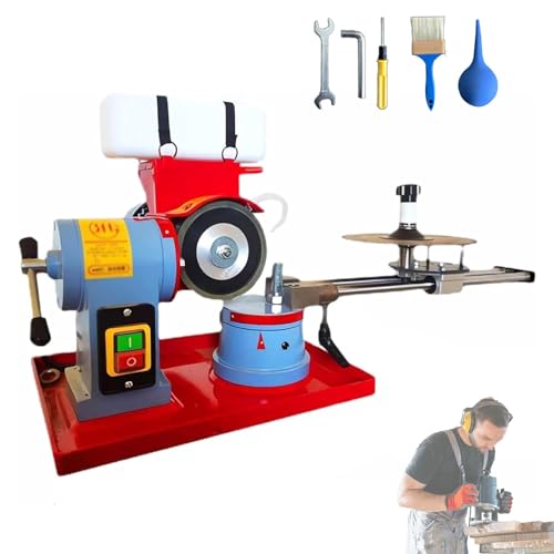 Affûteuse de lames de scie électrique 370 W, affûteuse de lames de scie circulaire à angle réglable, meuleuse d'angle avec interrupteur à injection d'eau et porte-anneau