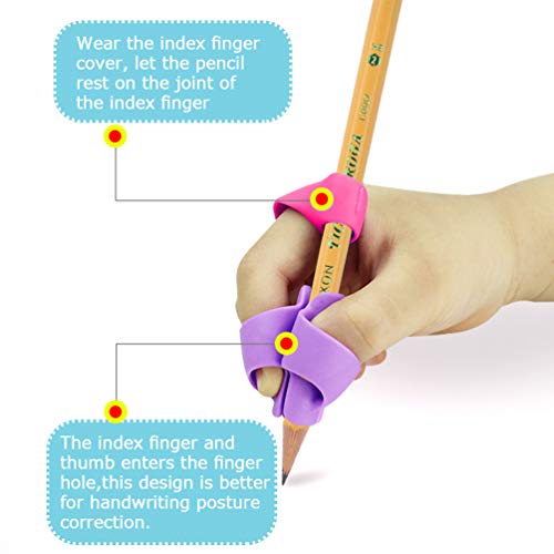 Pencil Grips, Firesara New Design Ergonomic Rainbow Pencil Grips For Kids Handwriting, Pencil Grips Posture Correction Training Writing Aids Claw For Adults Preschoolers Students Special Needs(12Pcs) #TOP1