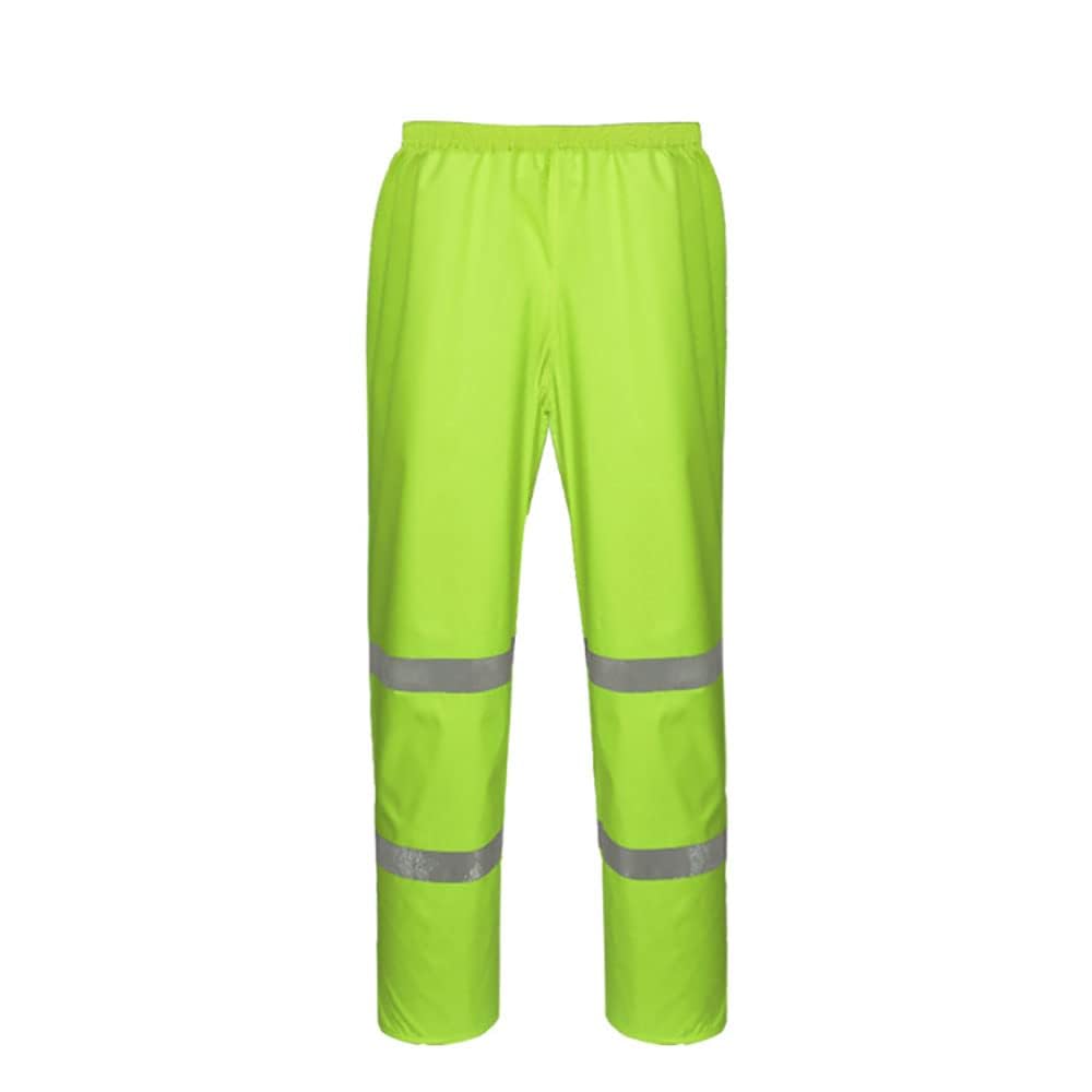 Traje impermeable de alta visibilidad, chaqueta y pantalones impermeables de alta visibilidad, ropa de trabajo al aire libre para obras de carretera, seguridad y tráfico (4XL/185)