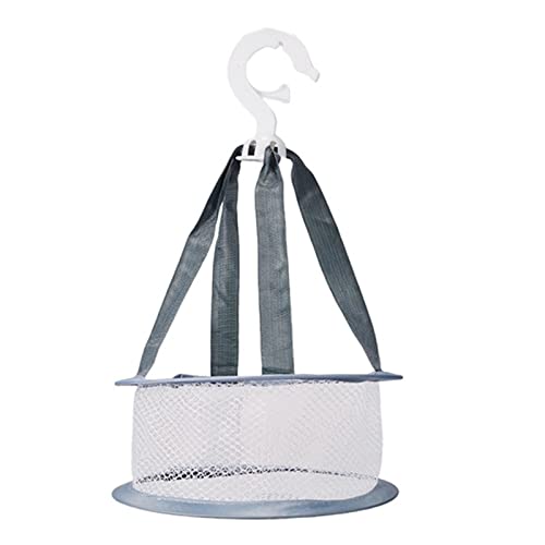 LINGJIONG Cesta de secado de maquillaje, red de malla de secado de brochas plegables, red de secado de brochas de cosméticos portátil, bolsa de red de secado para colgar ropa, perchas plegables