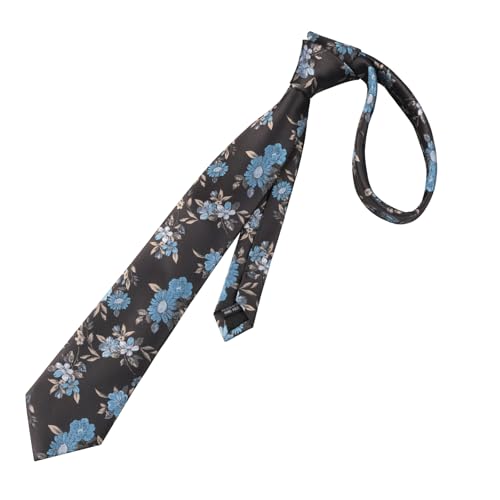 Image of Alizeal Mens 3.15'' Colorful Flower Pattern and handkerchief Necktie Set