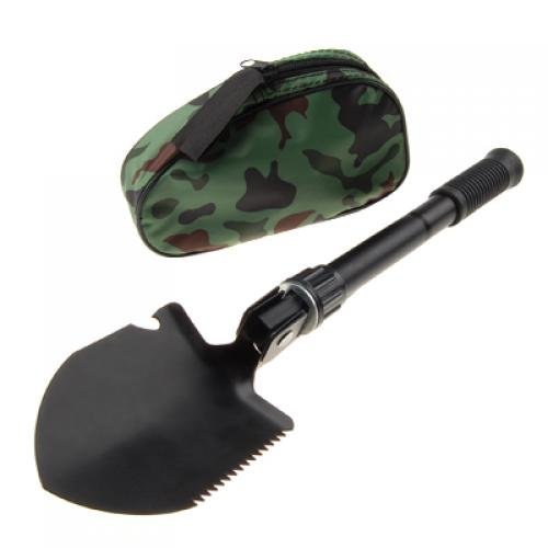 Generic Outdoor Camping Metal Folding Foldable Spade Shovel Black-picture-13