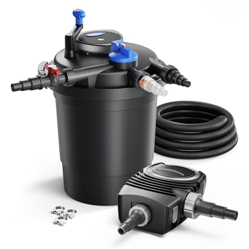 SunSun Kit complet: CPF-10000 Filtre de bassin à pression jusqu’à 10000 L avec 11 Watt lampe...