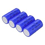 EVELLHPP 2CR1/3N 6 Volt Battery, 4-Pack 200mAh High Capacity Lithium ion Batteries Compatible with Dog Guard,Pet Stop, Perimeter and Extreme Dog Collars,Two CR1/3N 6V Batteries Pack