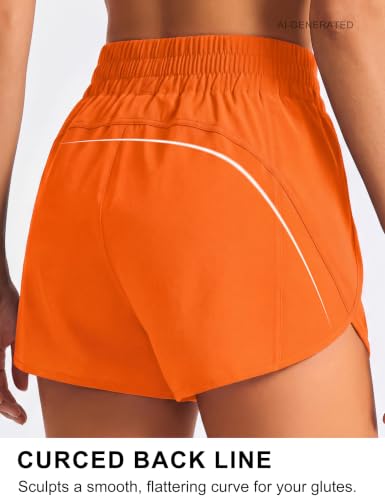 Image of BMJL Women's Athletic Shorts Running Workout Shorts Gym High Waisted Summer Short with Waistband Pocket