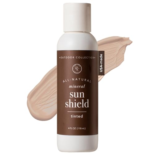Rowe Casa Organics Sun Shield Natural Sunscreen Broad Spectrum Non-Nano Zinc Oxide and Titanium Dioxide with Vitamin C Tinted