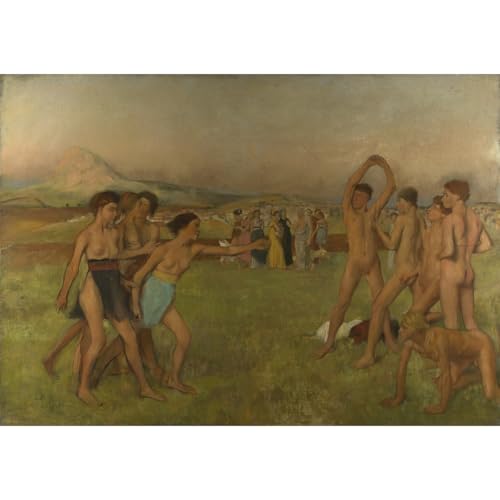 Poster Degas Young Spartans Exercising 76x101 cm pour salon