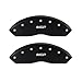 MGP Caliper Covers 54008SMGPMB Matte Black powder Coat Finish Engraved Front/Rear MGP Caliper Cover, (Set of 4)