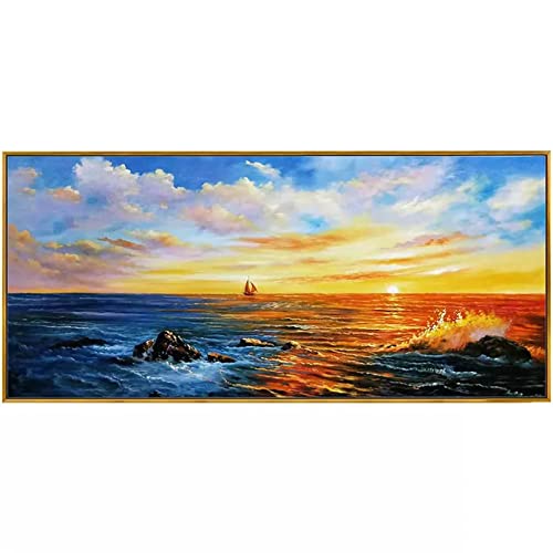 Tableau paysage de plage au coucher de soleil pour réchauffer votre salon