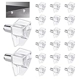FNANJWQ 5mm Shelf Support Peg, Clear Plastic Cabinet Shelf Support Pins Holder Replacement Peg for Kitchen Furniture Book Shelves Locking (60 Pieces)