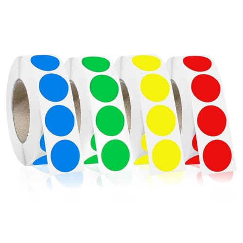 Svplcxeyp �c���p���E���h�T�[�N�� 4000 PCS 3/4" �J���[�h�b�g�X�e�b�J�[ ���x�� �K���[�W���[�h�Z�[���R�[�h���x��