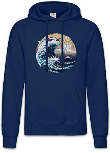 Kanagawa Monster Wave Hoodie Urban Backwoods - Sweat à Capuche Art Japonais Homme