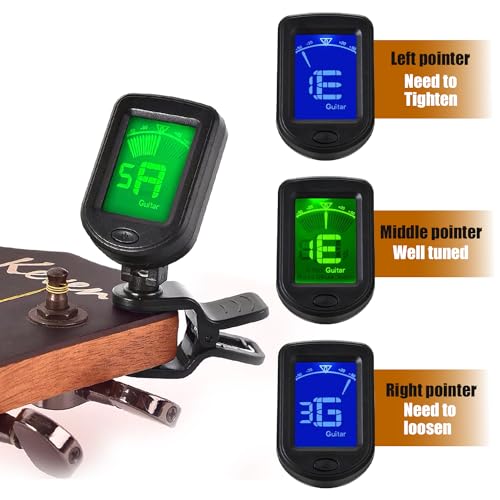 SULIVES Accordeur de guitare à clipser – Accordeurs numériques pour guitare acoustique, guitare électronique, basse, violon, ukulélé – Accessoire de musique léger, précis et essentiel - Les Beatles, Paul McCartney, John Lennon, RIngo Starr, George Harrison SULIVES Accordeur de guitare à clipser – Accordeurs numériques pour guitare acoustique, guitare électronique, basse, violon, ukulélé – Accessoire de musique léger, précis et essentiel – Image 7