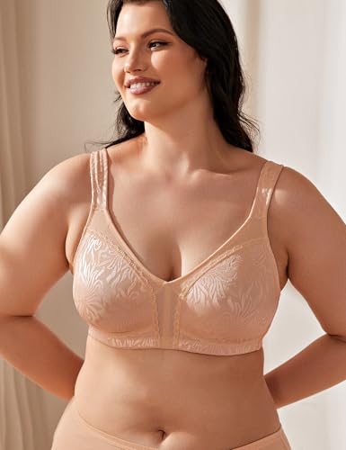 Image of Wingslove Women's Full Coverage Non Padded Comfort Minimizer Wire-Free Bra Plus Size