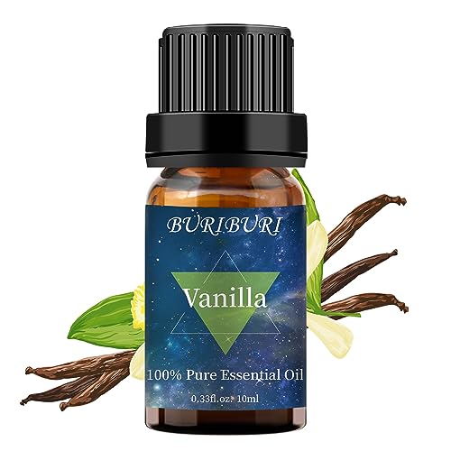 Image of BURIBURI Vanilla Essential Oil, 100% Pure, Undiluted, Natural Aromatherapy Oil for Diffuser, Massage