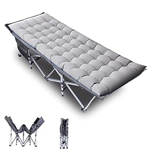 Camping Cot, Folding Cot Bed for Adults,Portable Camp Cots for Sleeping with Mattress and Carry Bag