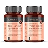pureclinica Hyaluronic Acid 300mg x 360 Tablets (2 Bottles of 180-12 Months Supply). Triple Strength Hyaluronic Acid. 300% Stronger Than Any Other HLA Tablet.