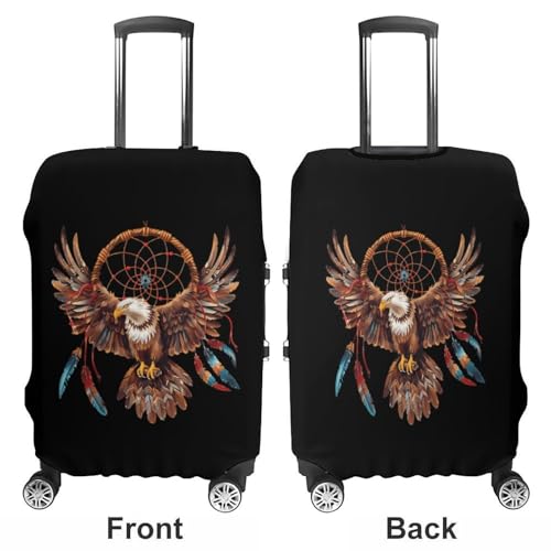 Native American Tribal Dream Catcher Eagle Luggage Cover Suitcase Cover Protector Anti-scratch Travel Suitcase Wrap for Unisex S3