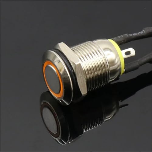 Interruptor de botón de 12mm momentáneo e iluminado con LED verde 4