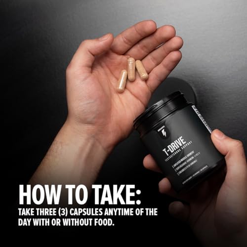 InnoSupps : T-Drive | Testosterone Booster | Amplify Muscle Growth | KSM-66 Ashwagandha, Boron, Fenugreek | 90 Capsules