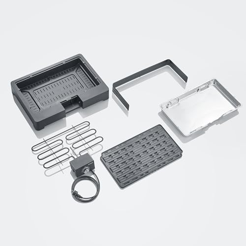 SEVERIN Standgrill mit Aluminium-Grillplatte und Standuntergestell mit Ablagerost, Elektrogrill mit schnellem Grill-Start, Balkon Grill ohne Verbrennungsgefahr, Schwarz, PG 8568 6