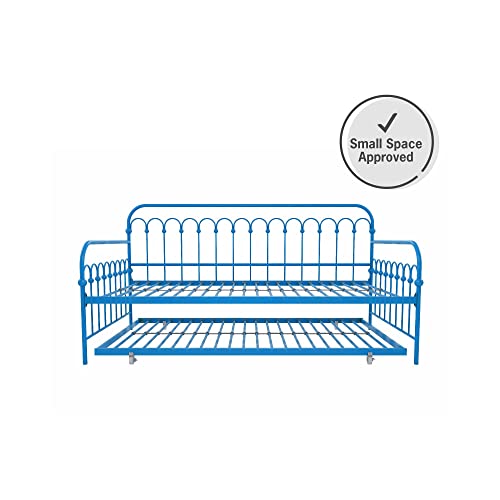 Novogratz Bright Pop Metal Daybed With Roll Out Trundle - Chic, Stylish, Space-Saving Design - Includes Sturdy Steel Slats #TOP6