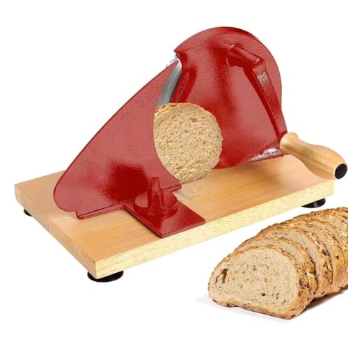 Affettatrice per pane a manovella, con lama in acciaio inox, spessore regolabile, per panetterie, caffetterie, cucine domestiche, ristoranti