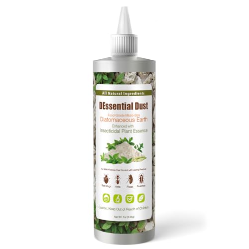 EcoVenger® DEssential Dust Peppermint | Repels and Kills Crawling Insects | Bed Bugs Roaches Ants Fleas | Food Grade DE Micro-Powder Triple Power