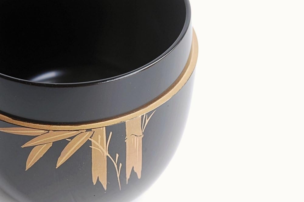 Amazon.co.jp: 平野涛山輪島塗竹文金蒔絵棗共箱付茶道具 303
