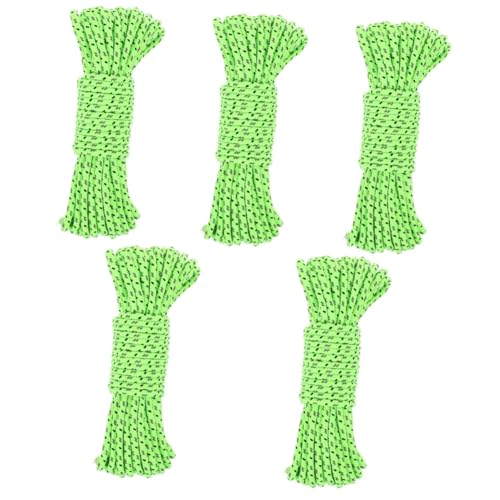 TOYANDONA 5 Cuerda Reflectante para Tienda de Camping de Herramienta de Fijación de Toldos Cuerda Antiviento para Actividades Multiusos para Acampar y Colgar Ropa