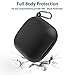 ROITON for Powerbeats Pro Case,Anti-Lost Shockproof Easy Carrying Protective Case Cover Dust Guard Rugged Hard PC Skin Cover Case with Carabiner for 2019 Newest Beats Powerbeats Pro (Black)