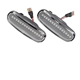 Clignotant Rétroviseur Pour Fiat Pour Panda 169 Grande Punto Inkl Doblo Fiorino 2x Clignotants LED Dynamiques Position Répétiteur Voyant Rétroviseur(Crystal style)