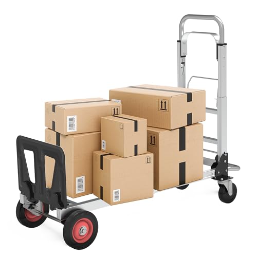 Carretilla plegable 3 en 1, capacidad 300 lbs, acero resistente miniatura 1