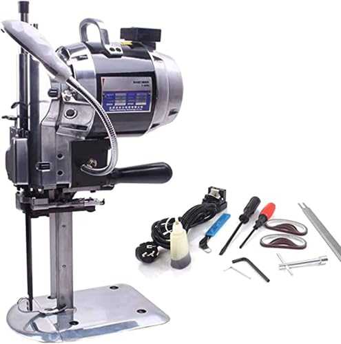 1100W Electric Fabric Cutting Machine,Vertical Fabric Straight Knife Cutter,Industrial Fabric Cutting Machine with Automatic Knife Sharpen,6inches-110V