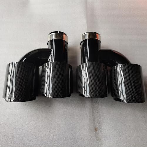 Silenciador escape universal tipo H con doble cola trasera de acero inoxidable