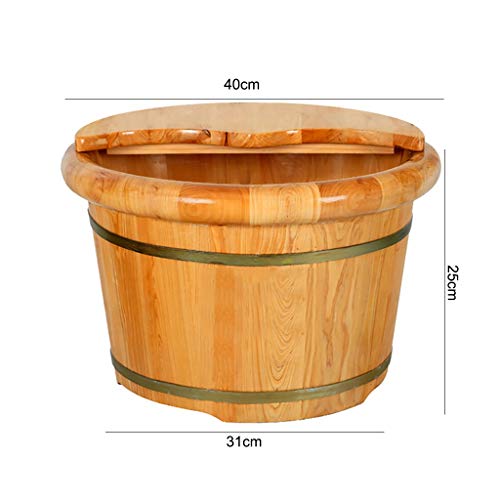 Bañera para pies de madera con masaje Katzowen 40 x 25 x 31 cm miniatura 6