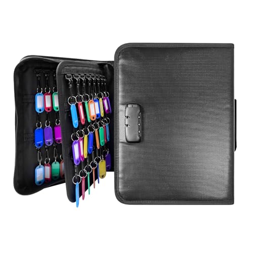 Estuche organizador de llaves profesional e ignífugo con combinación, 150 posiciones 2