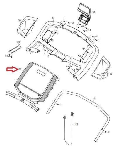 Image of Display Console 392325 ETPF49617 392255 Works W Proform 525 CT - PFTL496170 Treadmill