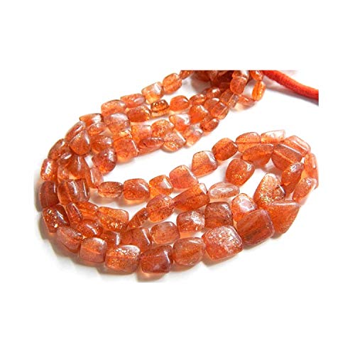 Perles nuggets de sunstone naturelle de qualité AAA pour la création de bijoux uniques