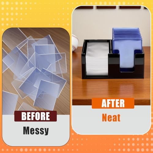 tutata Acrylic Toploader Holder and Penny Sleeve Holder, Top Loader Storage Box - 5